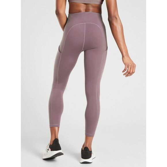 Athleta Ultimate Stash Pocket 7/8 Tight Purple Workout Leggings Size Small - Picture 1 of 8